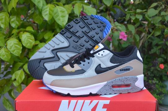 Cheap Nike Air Max 90 Men's Women's Shoes Grey Black Beige White-119 - Click Image to Close